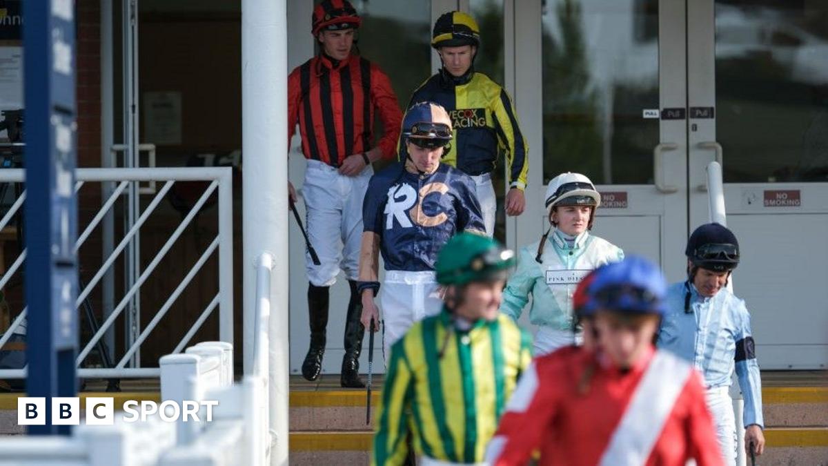 Jockeys going out for a race