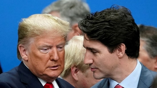 US President Donald Trump with Canada's Prime Minister Justin Trudeau. (REUTERS file)