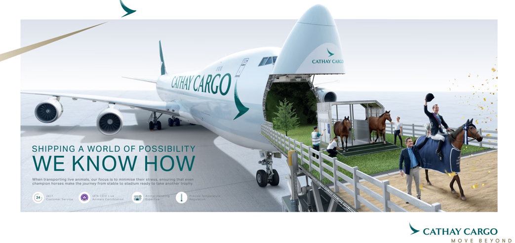 Cathay Cargo flies stars of the Hong Kong International Horse Show