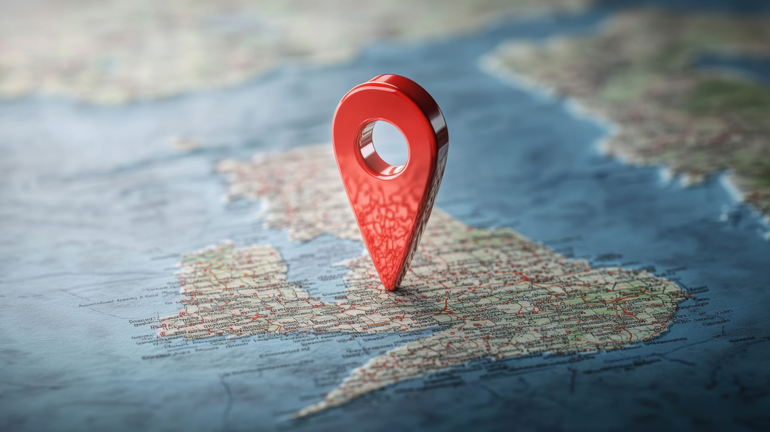 uk pin on map