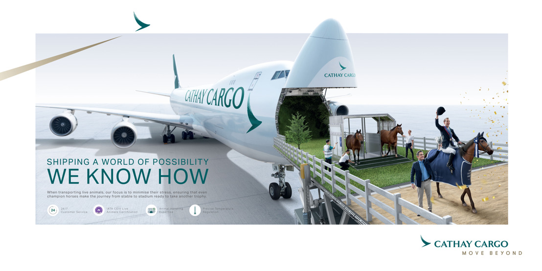 Cathay Cargo flies in the equine stars of the Hong Kong International Horse Show