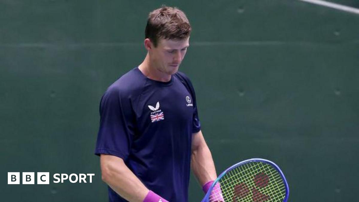 Billy Harris looking despondent during his defeat to Kei Nishikori