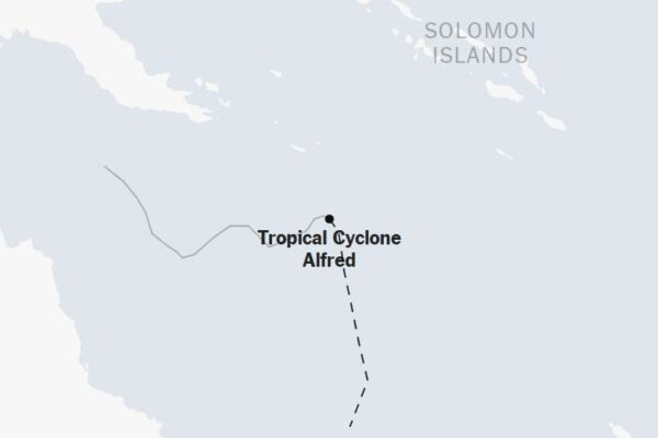 Map: Tracking Tropical Cyclone Alfred