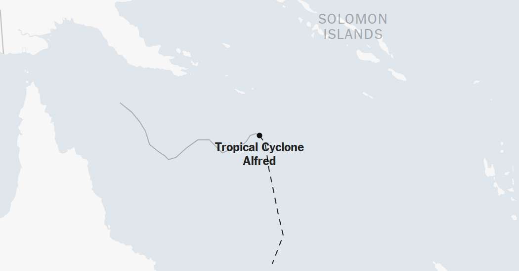 Map: Tracking Tropical Cyclone Alfred