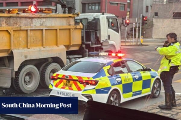 Motorcyclist dies in Hong Kong after being sandwiched between truck and bus