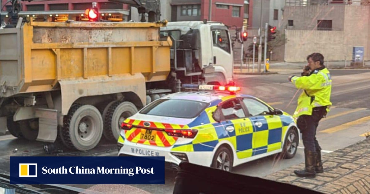 Motorcyclist dies in Hong Kong after being sandwiched between truck and bus