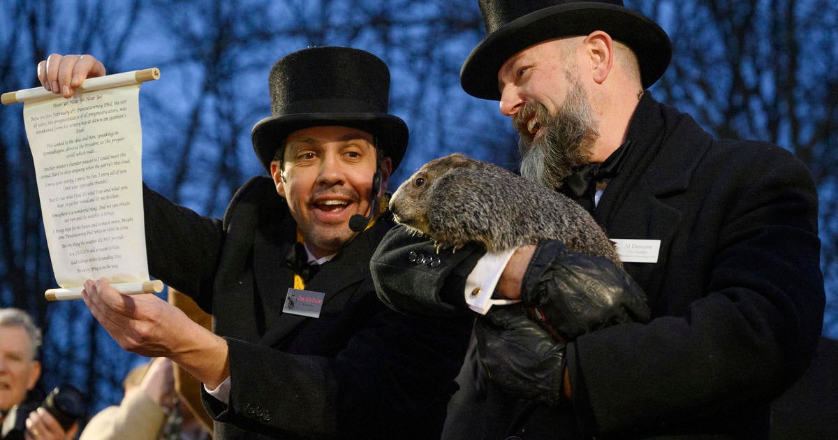 Punxsutawney Phil sees his shadow, predicts more winter