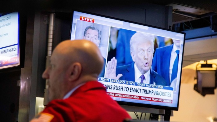 Donald Trump on a TV screen