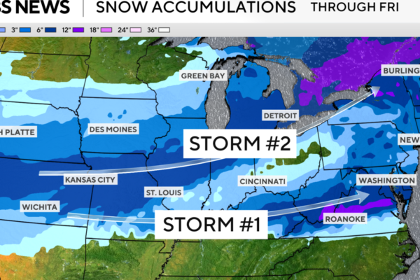 Maps show snow storm forecast as Midwest and East Coast brace for winter weather