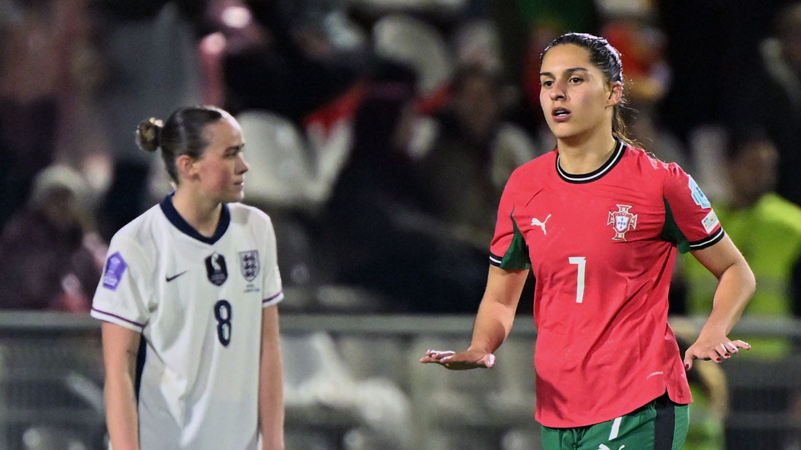 Kika Nazareth curled in a stunning equaliser against England