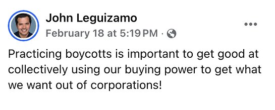 Celebrities Join Citizens for Feb 28th Economic Blackout
