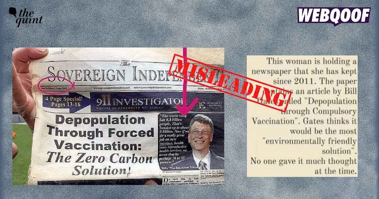 check | False Claim About Bill Gates Calling to Reduce Population by Vaccines Resurfaces