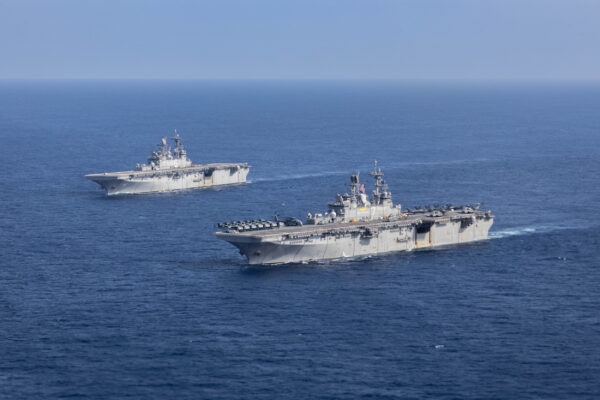 U.S. Amphibious Warships Transit East China Sea