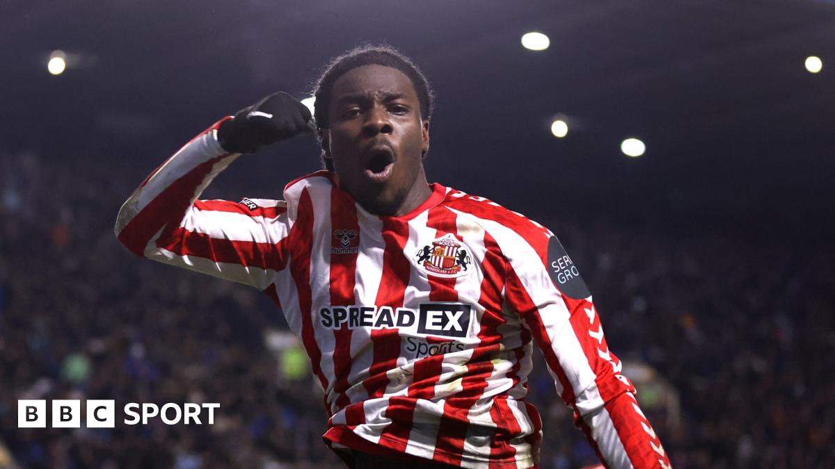 Eliezer Mayenda celebrates his second goal of the evening at Sheffield Wednesday