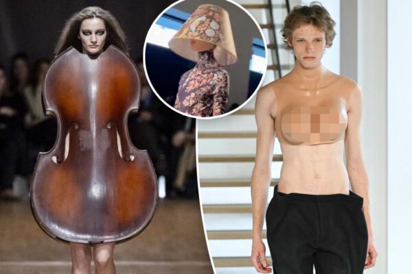 Human violins, plastic boobs and lampshade hats