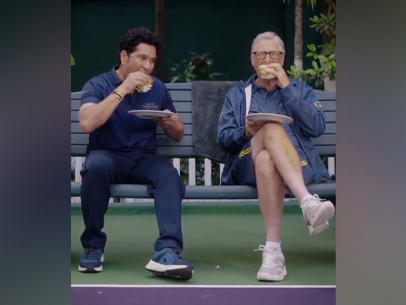 "Snack break before we get to work": Bill Gates enjoys vada pav with Sachin Tendulkar