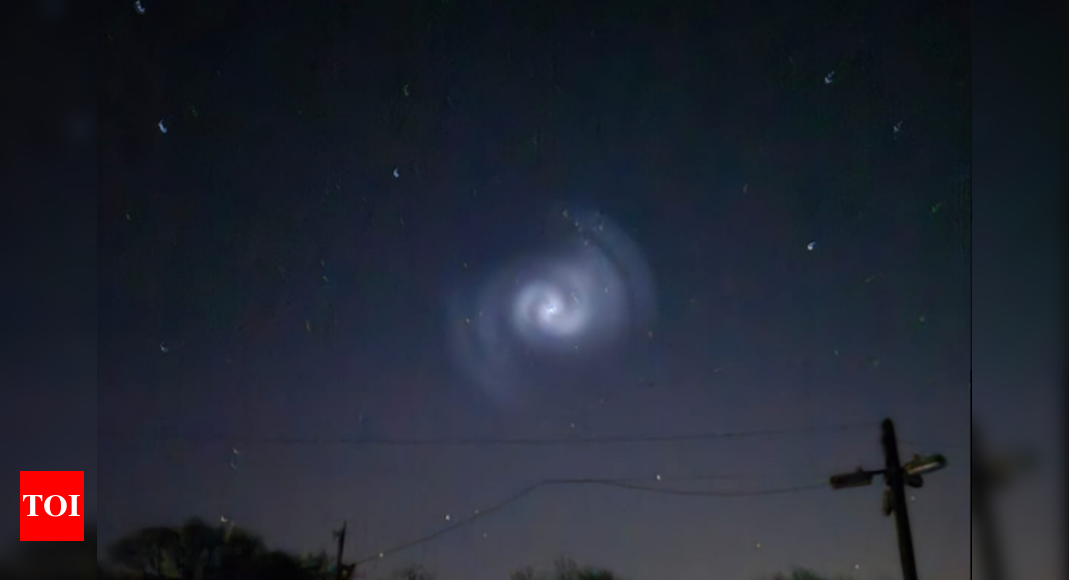 Glowing spiral mystery: Orb spotted twisting across UK skies
