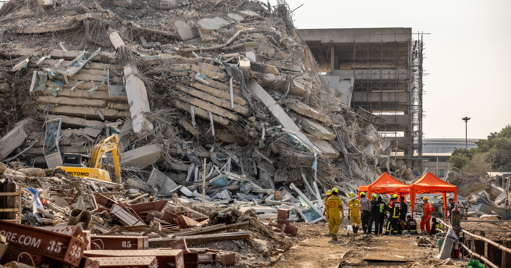 Building in Bangkok Topples After Powerful Earthquake