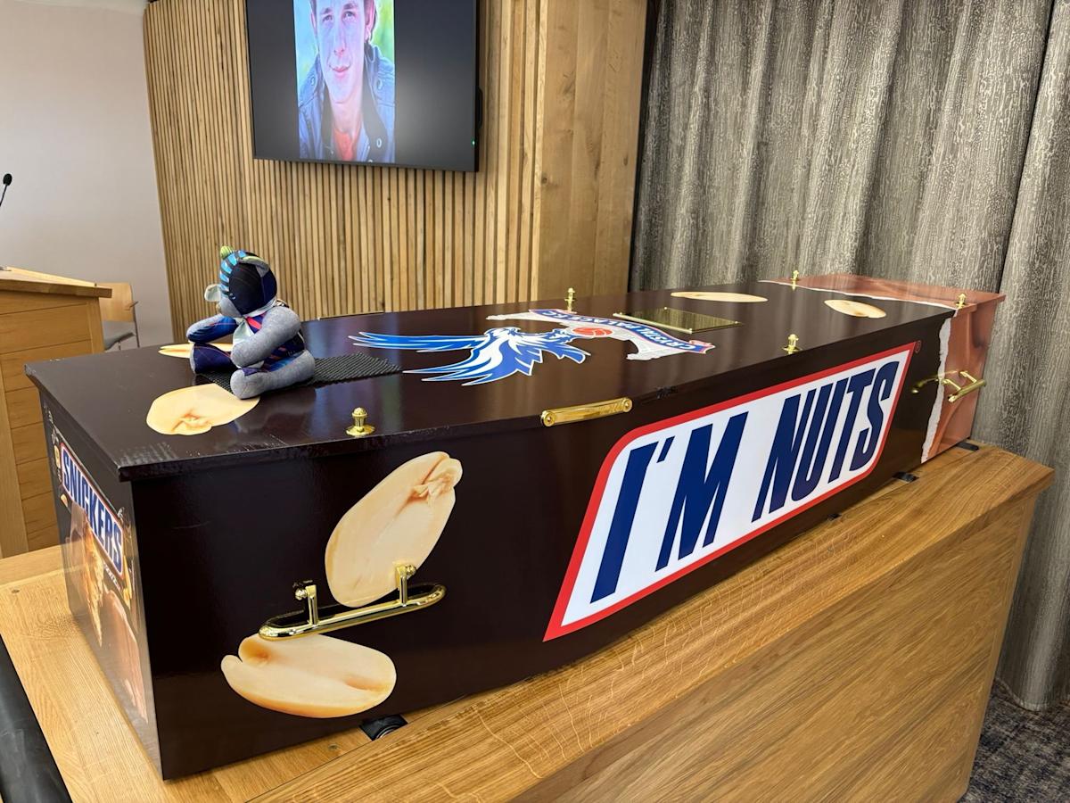 Man buried in Snickers coffin