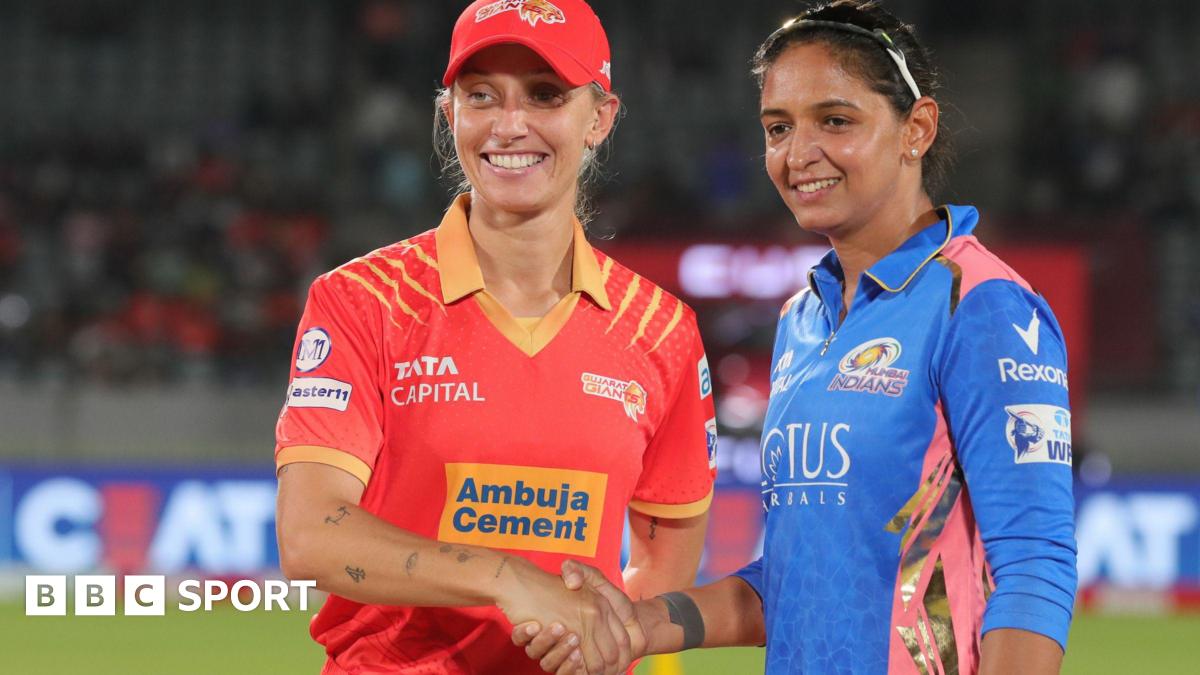 Ashleigh Gardner (c) of Gujarat Giants and Harmanpreet Kaur (c) of Mumbai Indians during match 5 of the Women's Premier League 2025 (WPL)