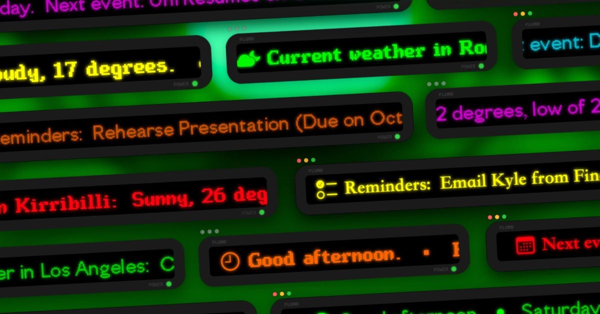 Indie App Spotlight: 'Fluro' helps keep you in the loop, with a cool retro LED scroller