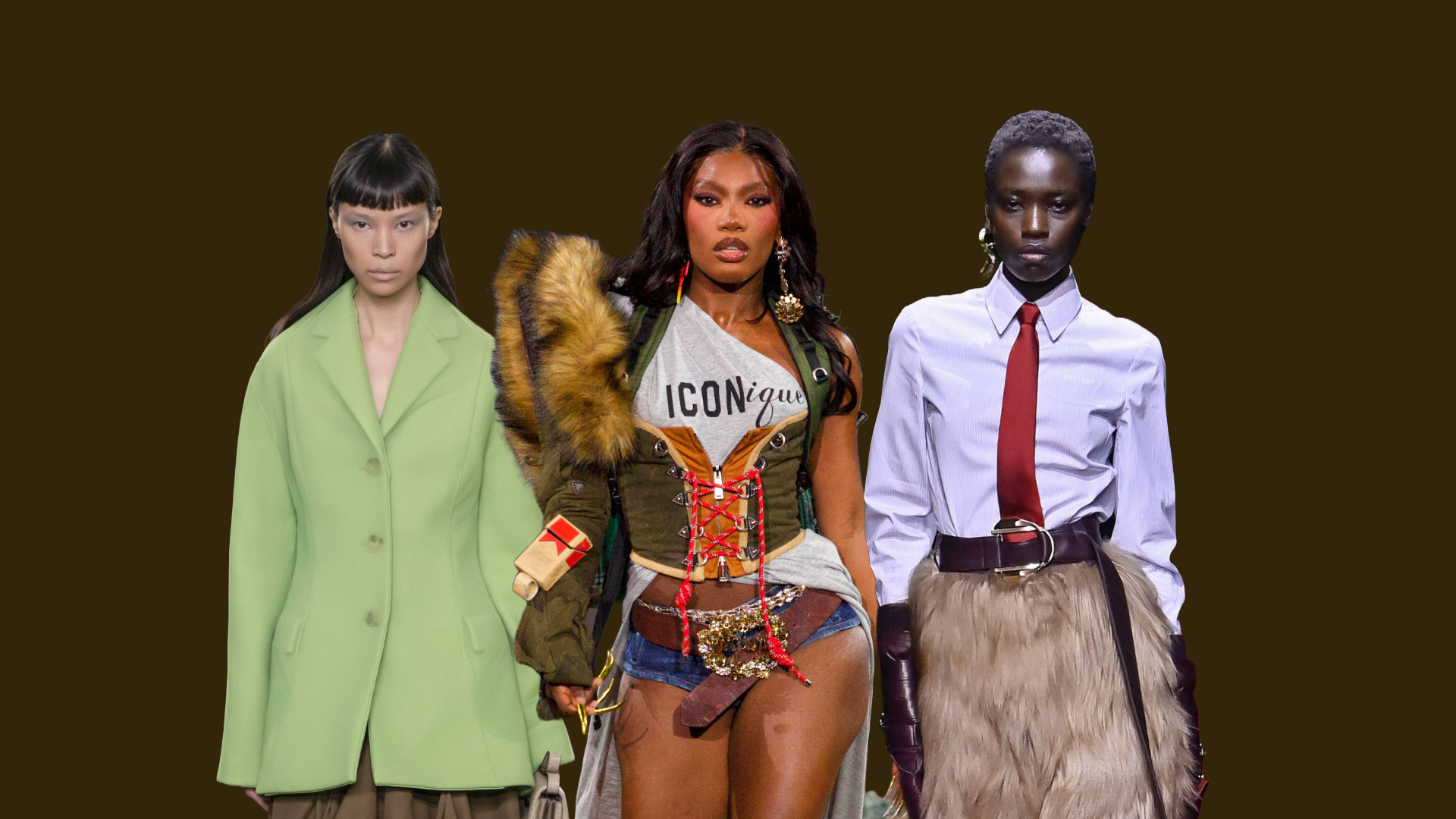 All The Trends At Fashion Month: Olive Green, Naked Dressing, And The Return Of Neckties - Essence