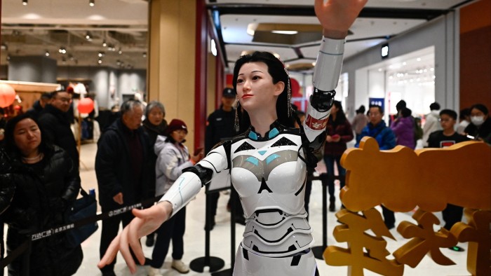 A humanoid robot during the Spring Festival Science and Technology Temple Fair in Beijing
