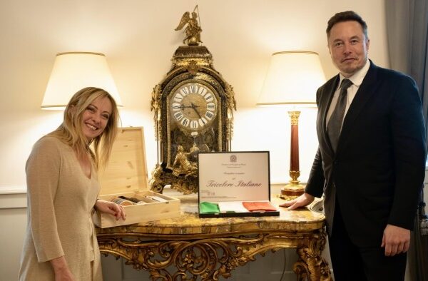 Giorgia Meloni and Elon Musk in 2023