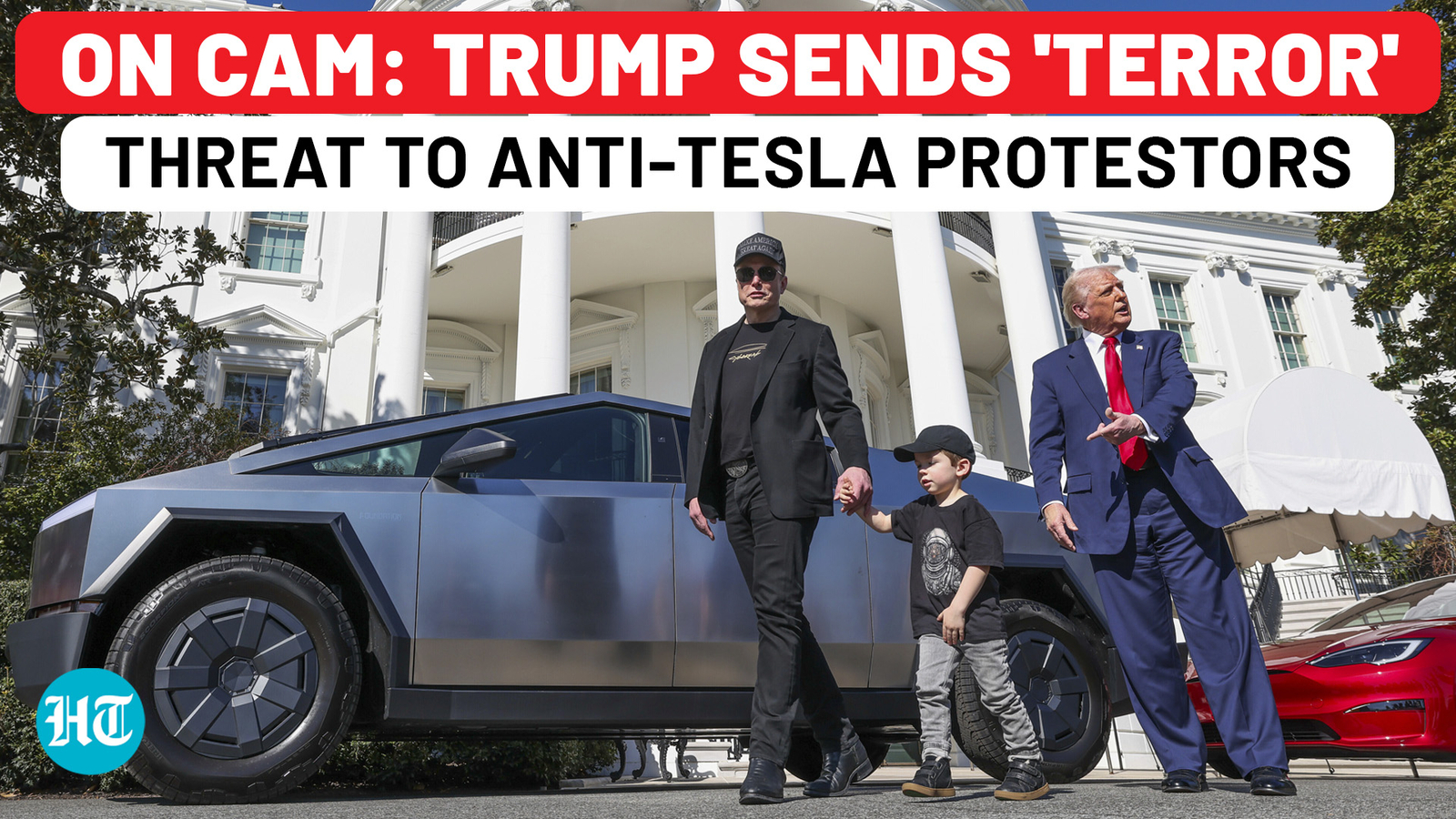 Trump's 'Secret Service Scared' Joke As He Buys Tesla Car, Sends Terror Threat To Anti-Elon Musk Mob