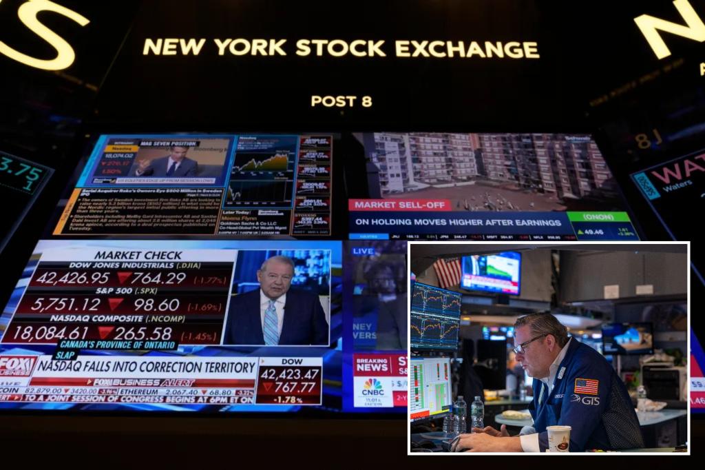 Dow falls over 500 points as markets fear tariff turmoil
