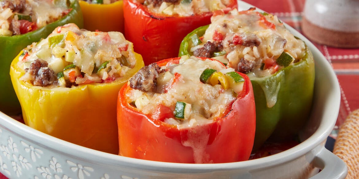Stuffed Bell Peppers Recipe - How to Make Stuffed Bell Peppers