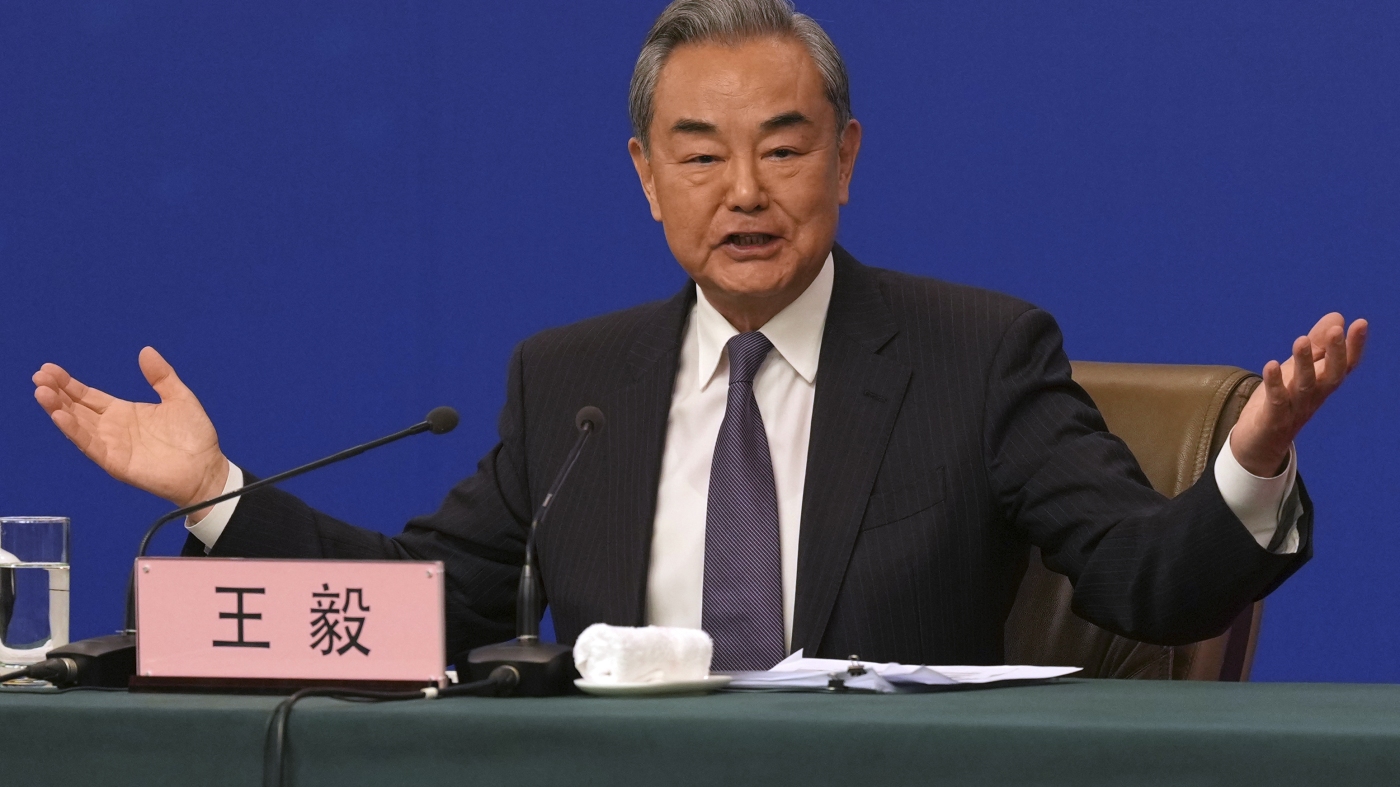 China’s foreign minister slams Trump's ‘two-faced’ policies : NPR
