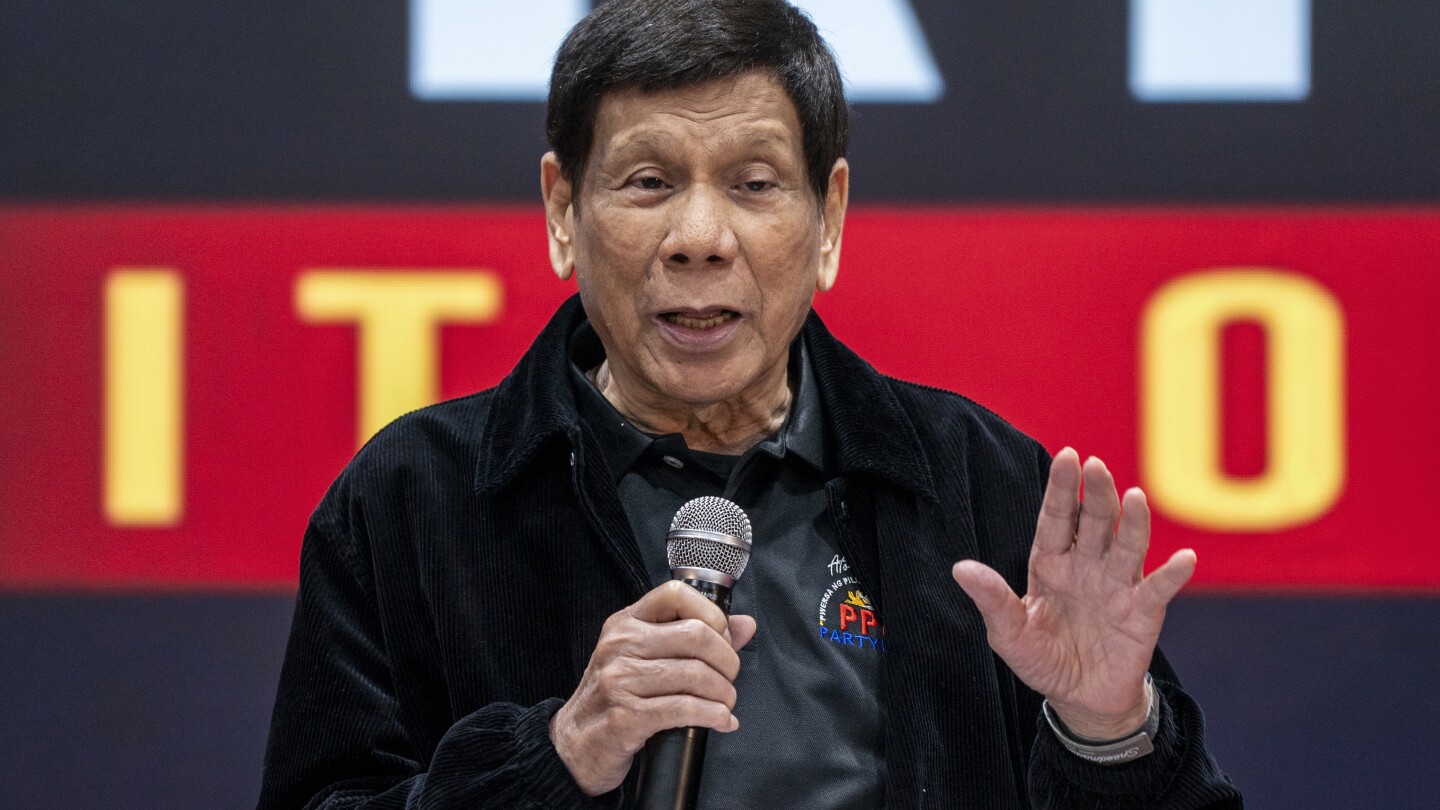 Philippine ex-President Duterte brushes off possible arrest by ICC on a trip to Hong Kong