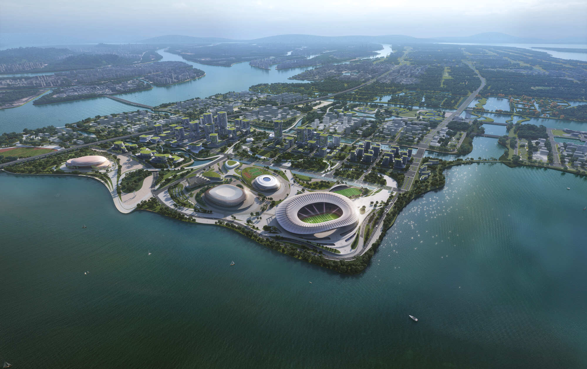 Gallery of Zaha Hadid Architects Nears Completion of Major Sports Centre in China’s Greater Bay Area