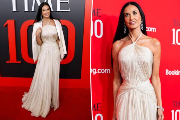 Demi Moore wears Gap Studio dress on Time100 Gala red carpet