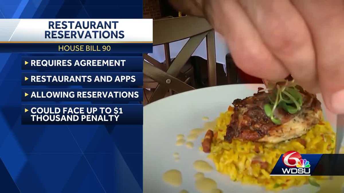 Louisiana bill targets restaurant reservation apps
