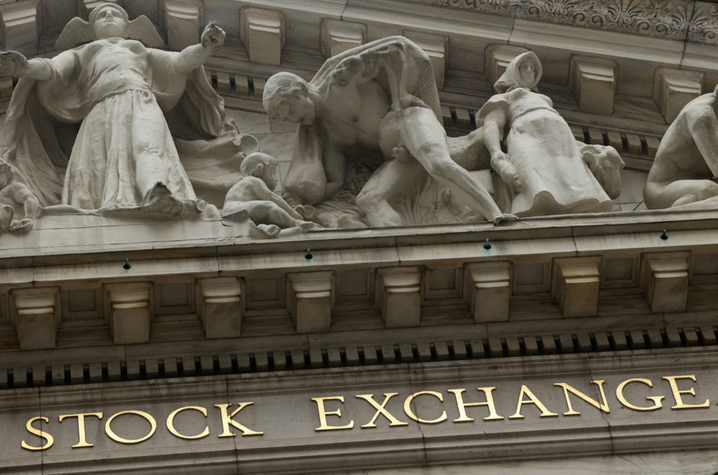 FILE PHOTO: Scenes near Wall Street and the New York Stock Exchange (NYSE), in New York