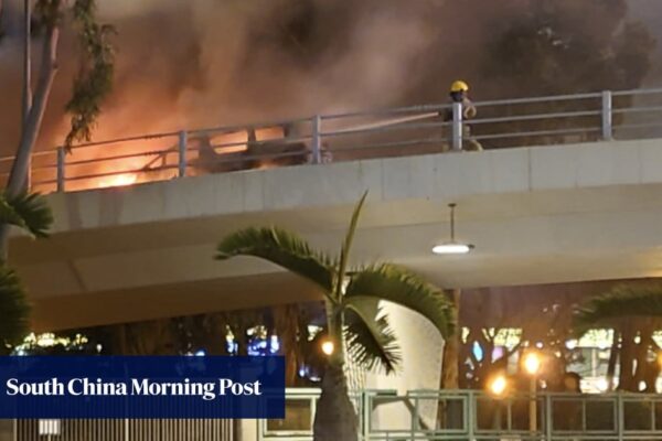 Vehicle catches fire, suffers multiple explosions in Hong Kong’s Causeway Bay Vehicle catches fire, suffers multiple explosions in Hong Kong’s Causeway Bay