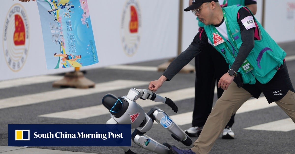 China’s humanoid robot half-marathon puts technology’s limits on public display