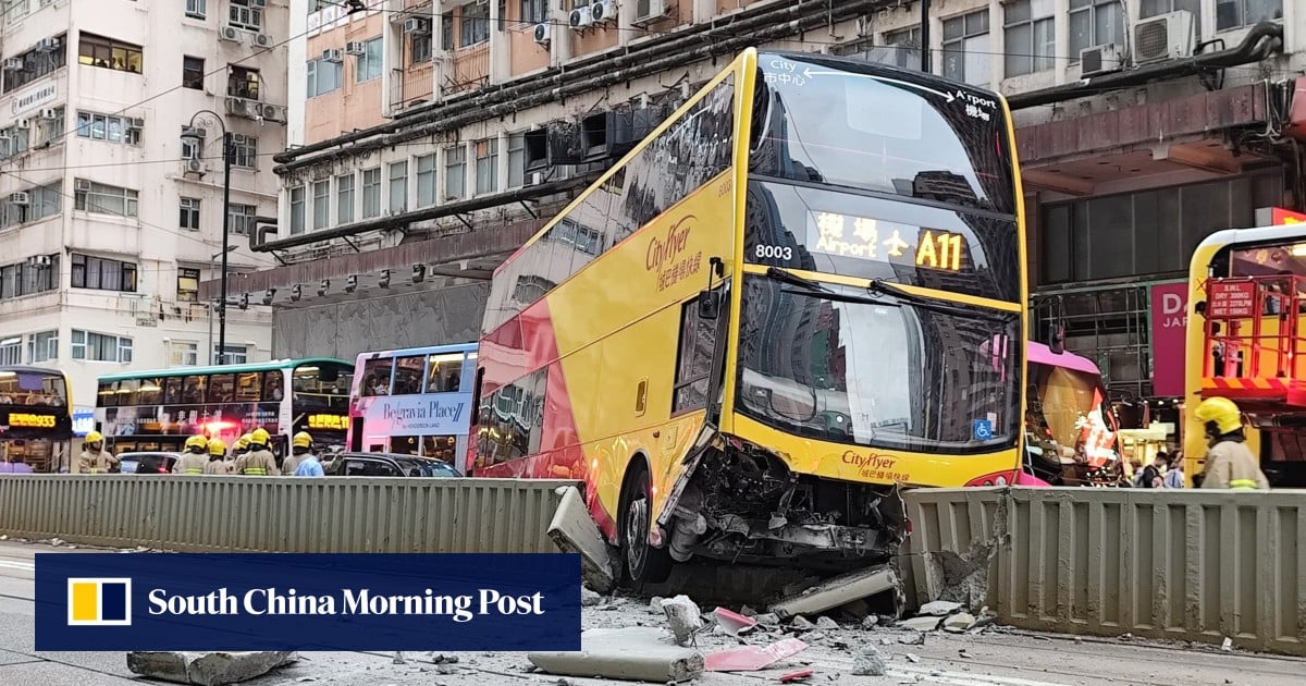 Bus crash in Hong Kong’s North Point leads to major traffic congestion