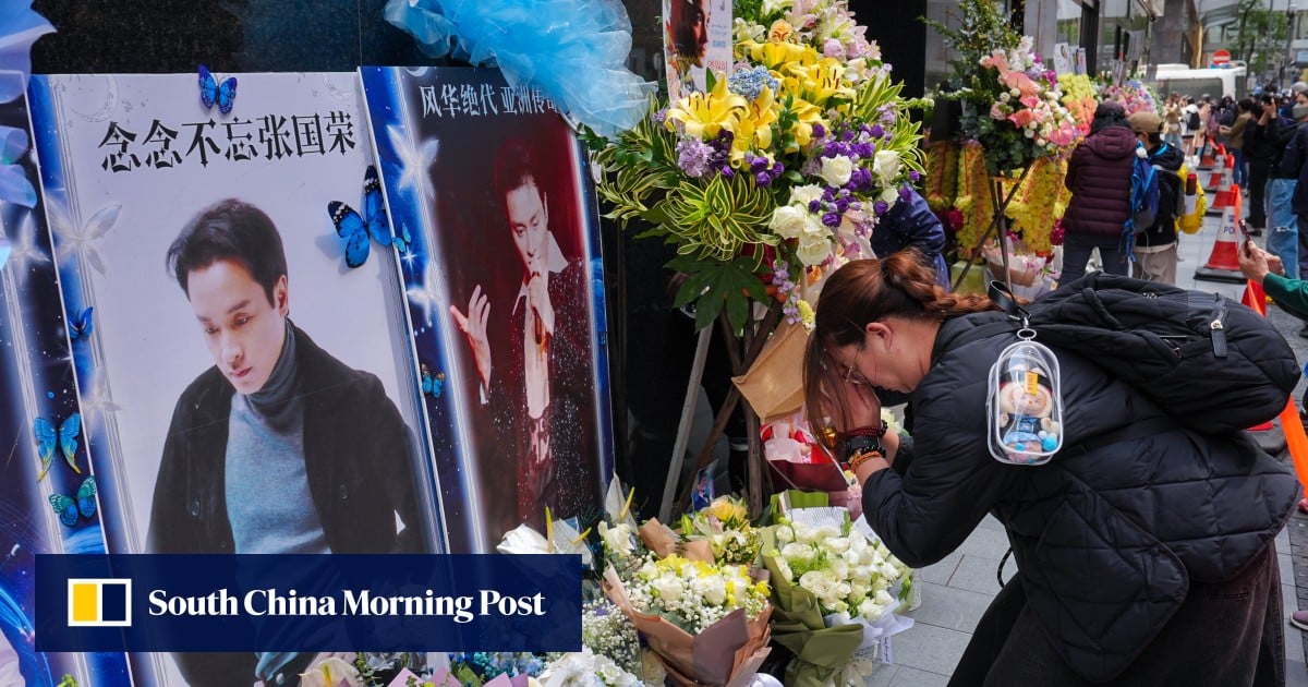 Hundreds gather in Hong Kong to pay tribute to film, Cantopop legend Leslie Cheung