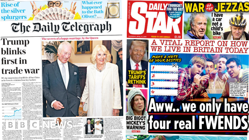 'Trump blinks first' and 'Four real fwends'