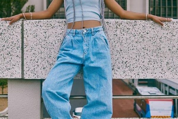 The clothing items that make you look old – and what you should wear instead Gen Z-ers - unlike many of their Millennial counterparts - are not fans of skinny jeans, and often opt for baggy ones instead (stock image)