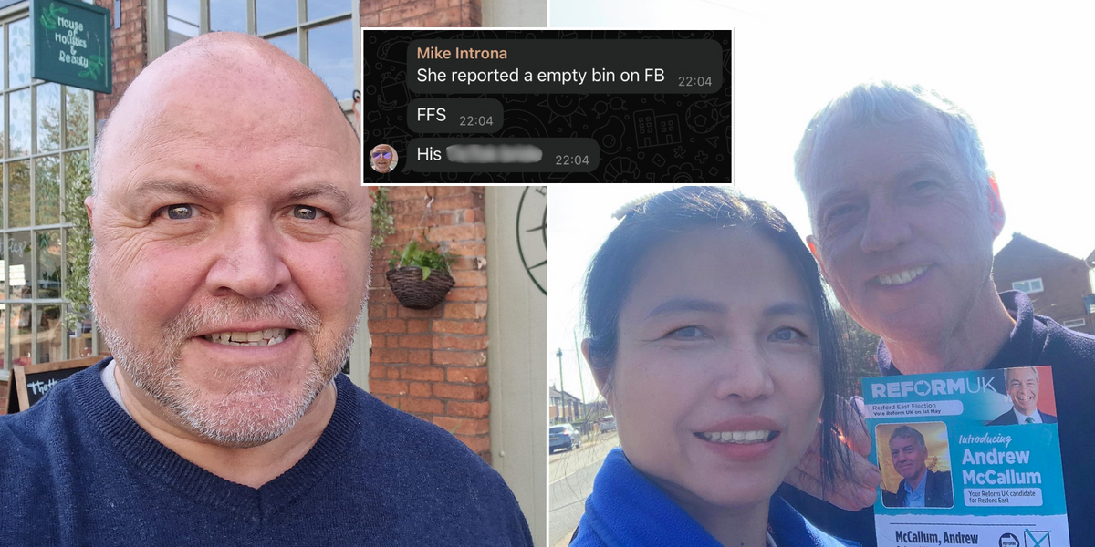 Tories drawn into 'sexism and racism' row after candidate launches 'slur' at Reform challenger's wife