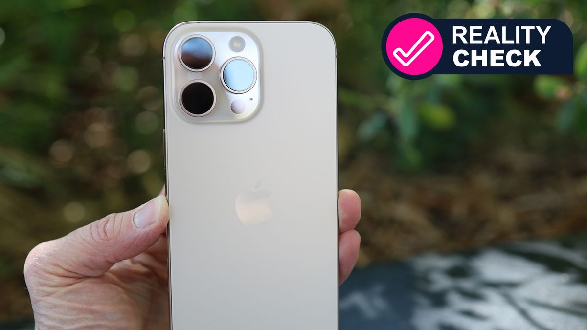 A hand holding the Apple iPhone 16 Pro Max