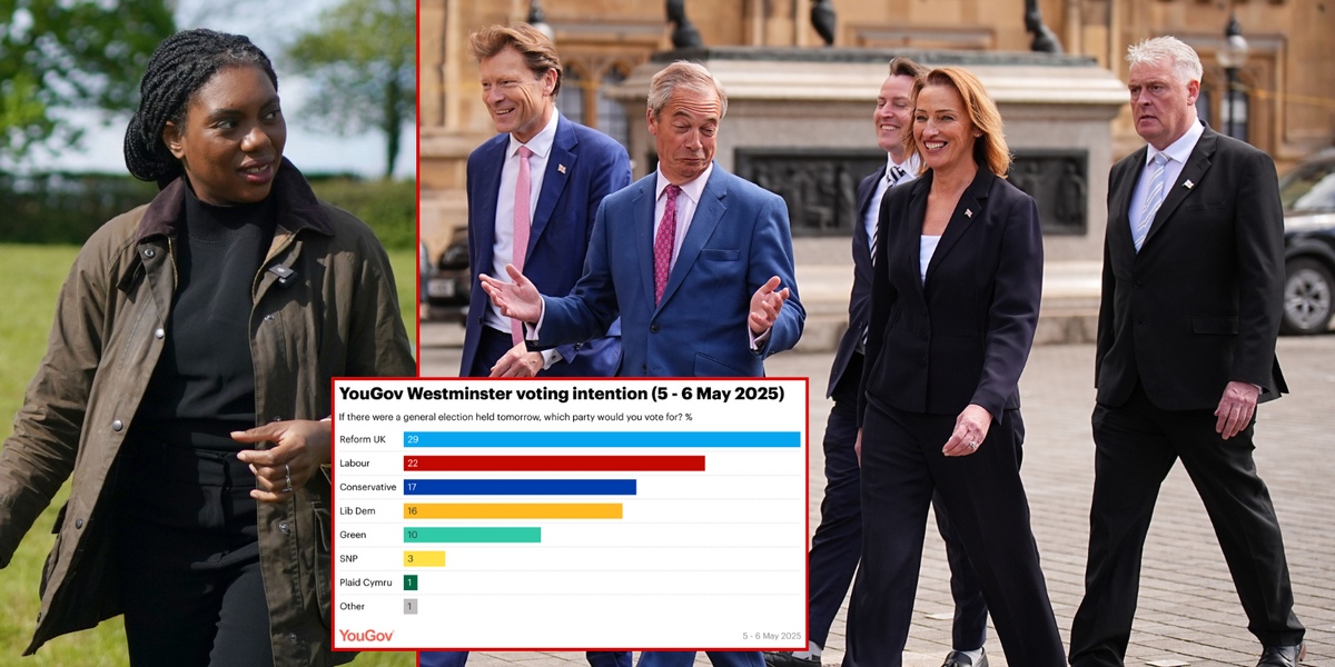 Nigel Farage's party takes 12-point lead over sinking Tories in record-breaking new poll