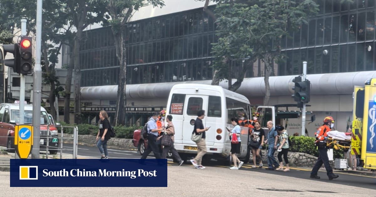 4 Hongkongers hurt after school bus driver allegedly faints behind wheel, hits taxi