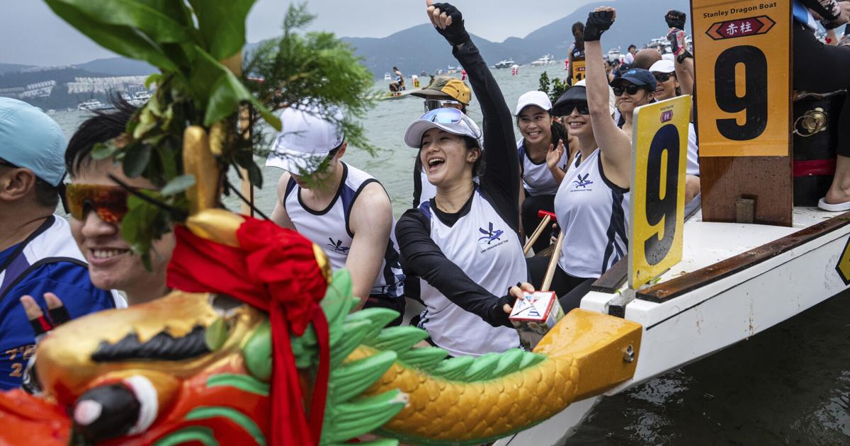 AP PHOTOS: Dragon boats thunder through Hong Kong waters to mark ancient Chinese festival | National