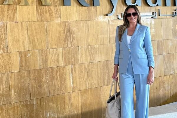 President Donald Trump's female aides wore western clothes on his trip this week to Saudi Arabia, following the lead of how first lady Melania Trump dressed when she visited the kingdom in 2017. Here longtime aide Margo Martin sports a baby blue pantsuit in Riyadh