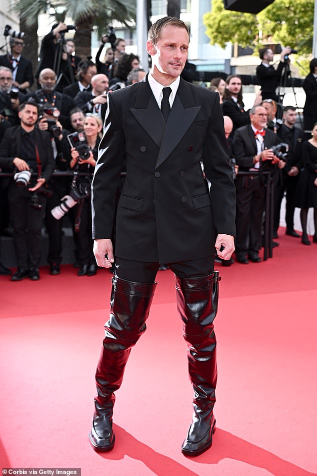 The 48-year-old plays Ray, a biker gang leader, in the film which made its debut to rave reviews at the festival and he's been dressing in leather as an homage to his character
